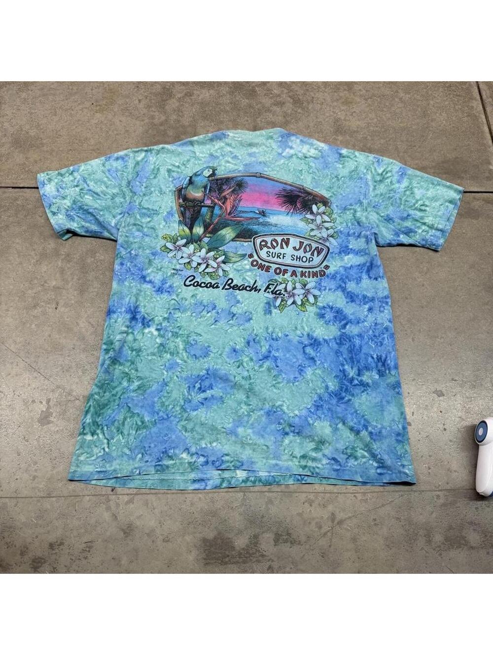 vintage ron jon surf shop one of a kind tie dye made in usa shirt size xl
